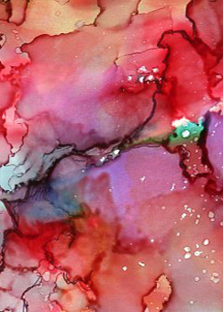 Beneath The Surface Susan Young Madison WI alcohol ink  SOLD